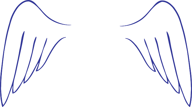 White, Angel, Wings, Art, Feathers - Asas De Anjo Desenho Png (640x358), Png Download