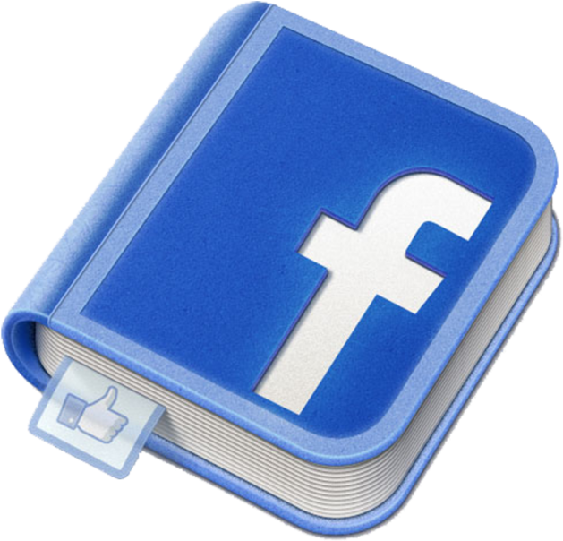 Fb Png Icon - Facebook Logo On A Book (1024x768), Png Download