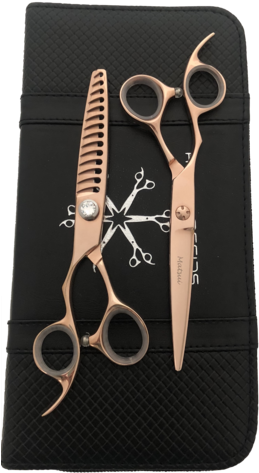 Lefty Matsui Rose Gold Scissor And Texturiser - Scissors (261x480), Png Download