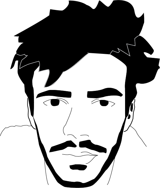 Grant Gustin Vektör Black And White - Illustration (513x604), Png Download