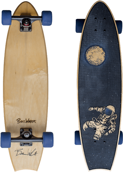 Grant Gustin Teams Up With Skateboard Artisan Bear - Longboard (617x678), Png Download