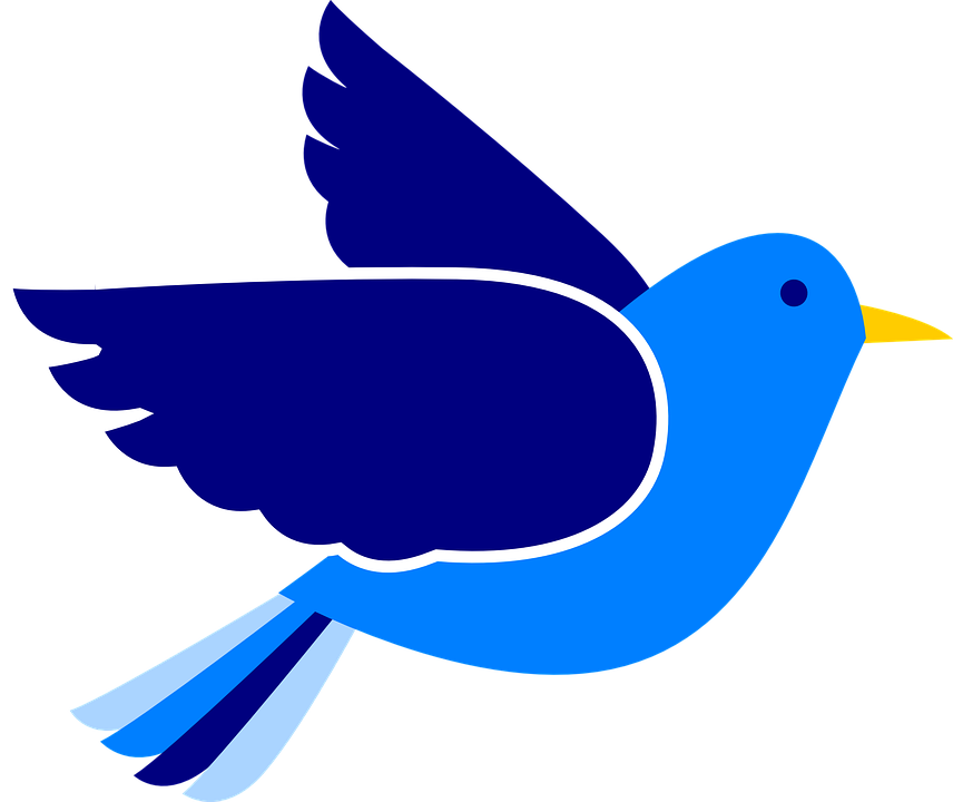 Red Angel Wings Clip Art At Clker - Blue Bird Clipart (856x720), Png Download