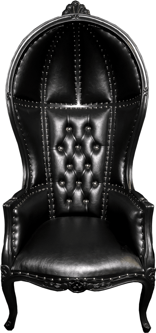 Hooded Balloon Chair - King Chair Blackcraft (770x1168), Png Download