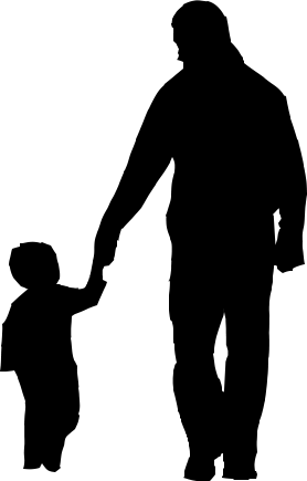 Jpg Royalty Free Library Semi Colon Tattoo Pinterest - Father And Son Silhouette Tattoo (278x435), Png Download