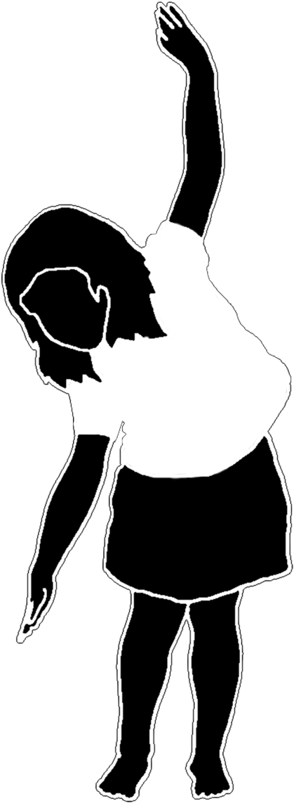 Little Girl Dancing White Shirt - Dance (468x1181), Png Download