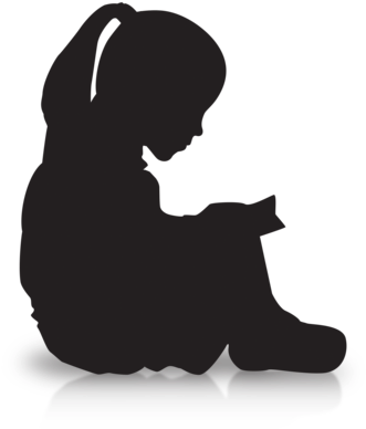 My Companion Librarians - Girl Sitting Down Silhouette (354x400), Png Download