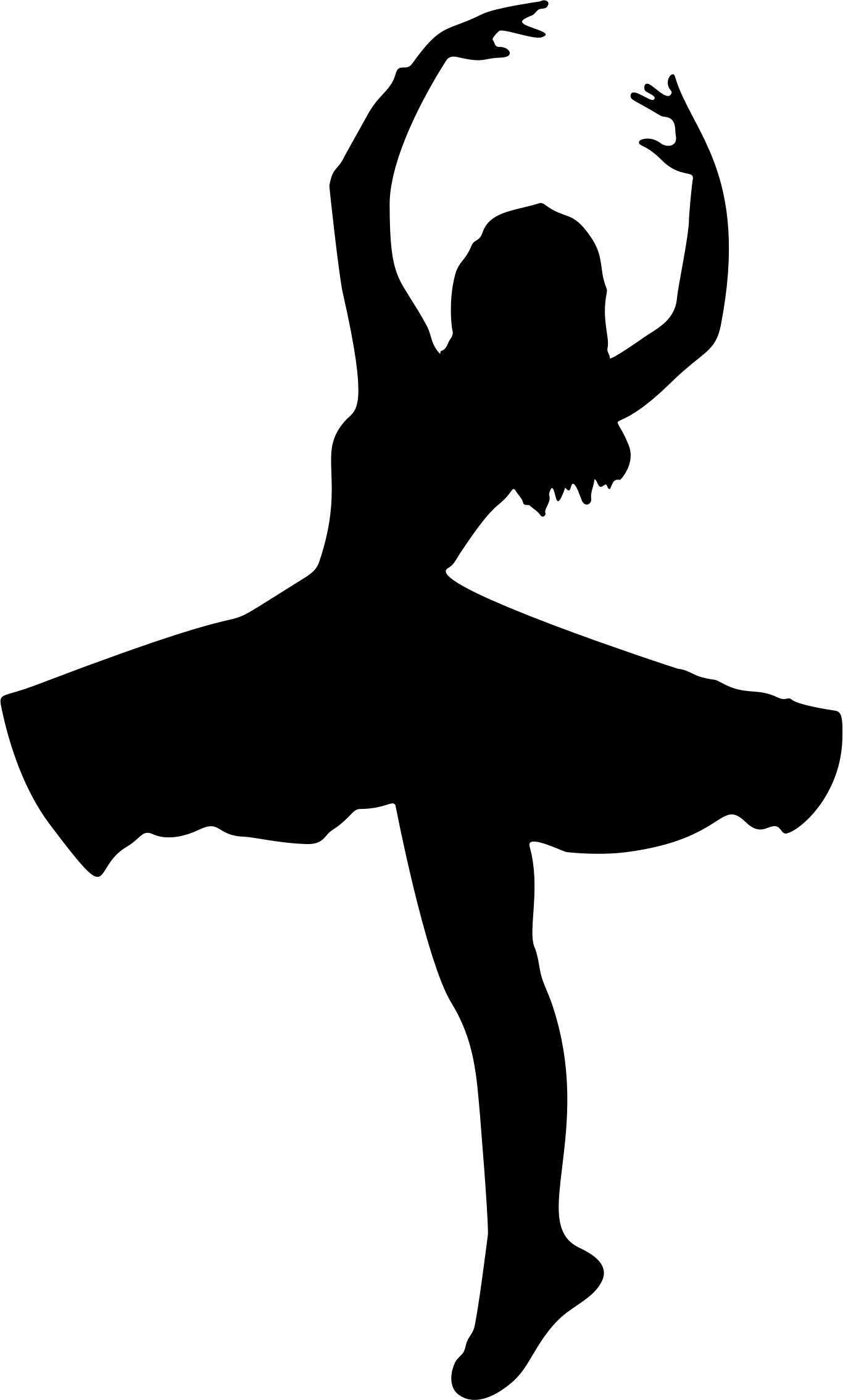 Dancer Silhouette (500x831), Png Download