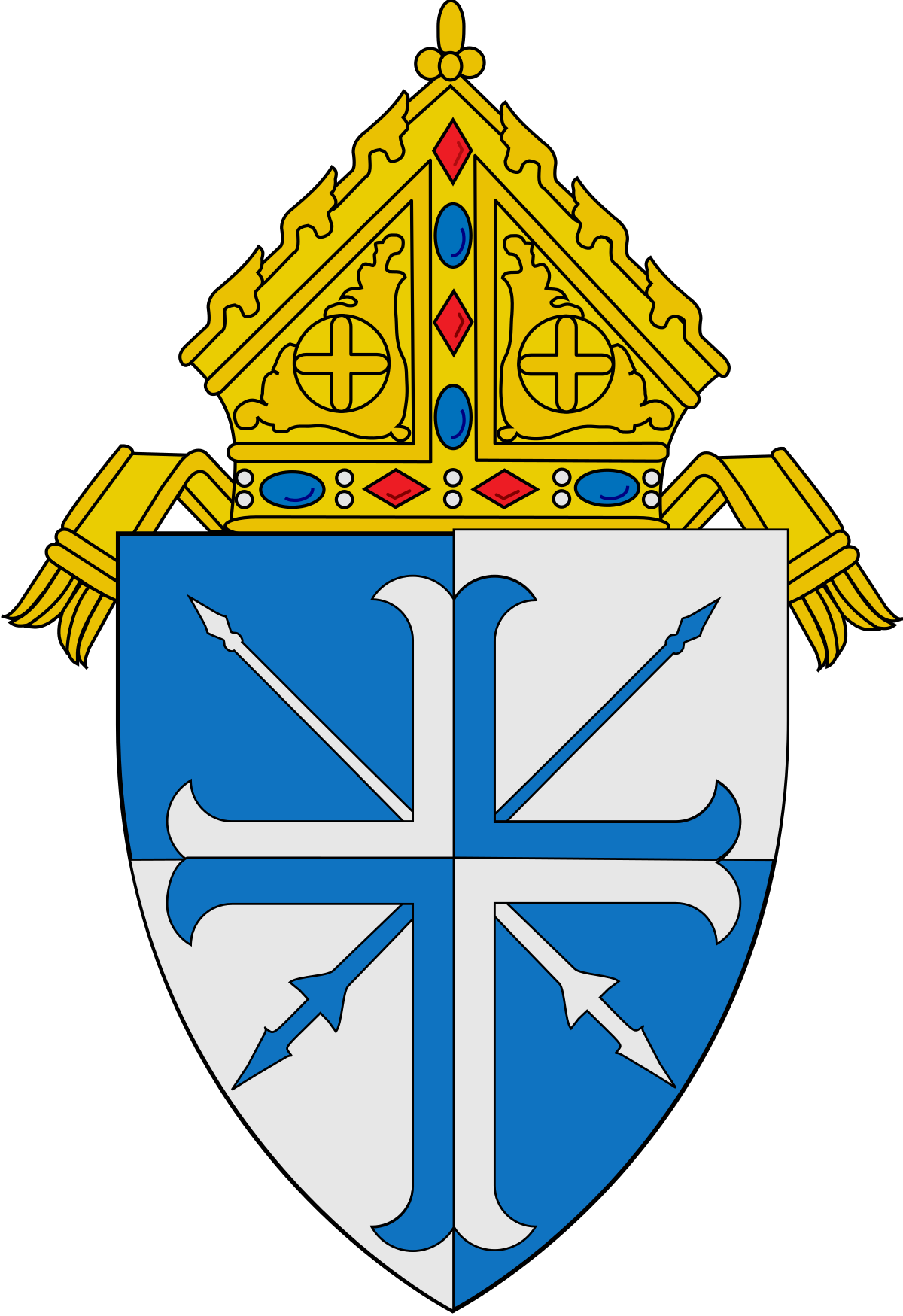 Diocese Of Arlington Coat Of Arms (1200x1749), Png Download