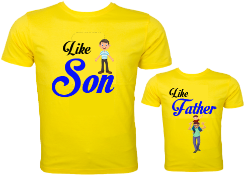Father And Son Couple Shirt (500x500), Png Download