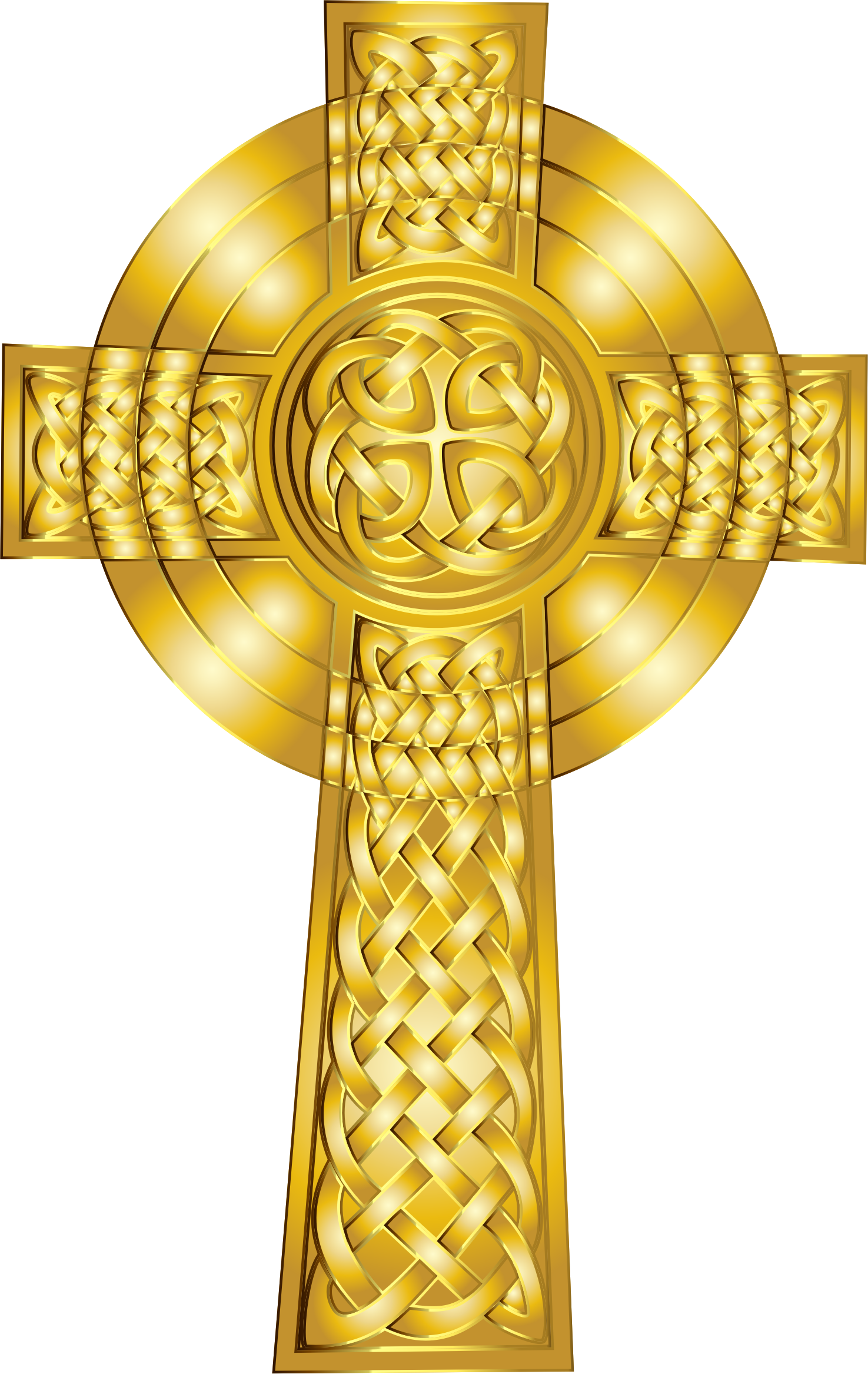 Clipart Golden Celtic Cross Png Catholic Celtic Png - Catholic Cross Clipart Gold (1475x2333), Png Download