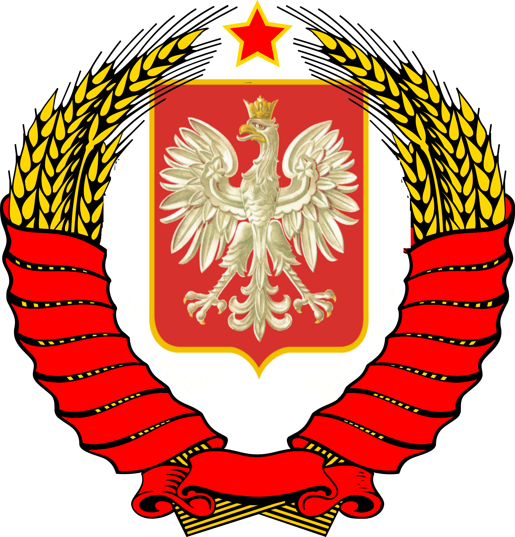 Soviet States Of Polish Socialists Coat Of Arms - Socialist Poland Coat Of Arms (2000x2083), Png Download