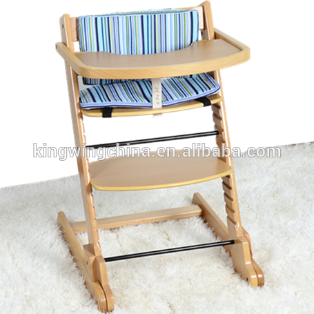 Solid Beech Wood Baby High Chair - Folding Chair (455x455), Png Download