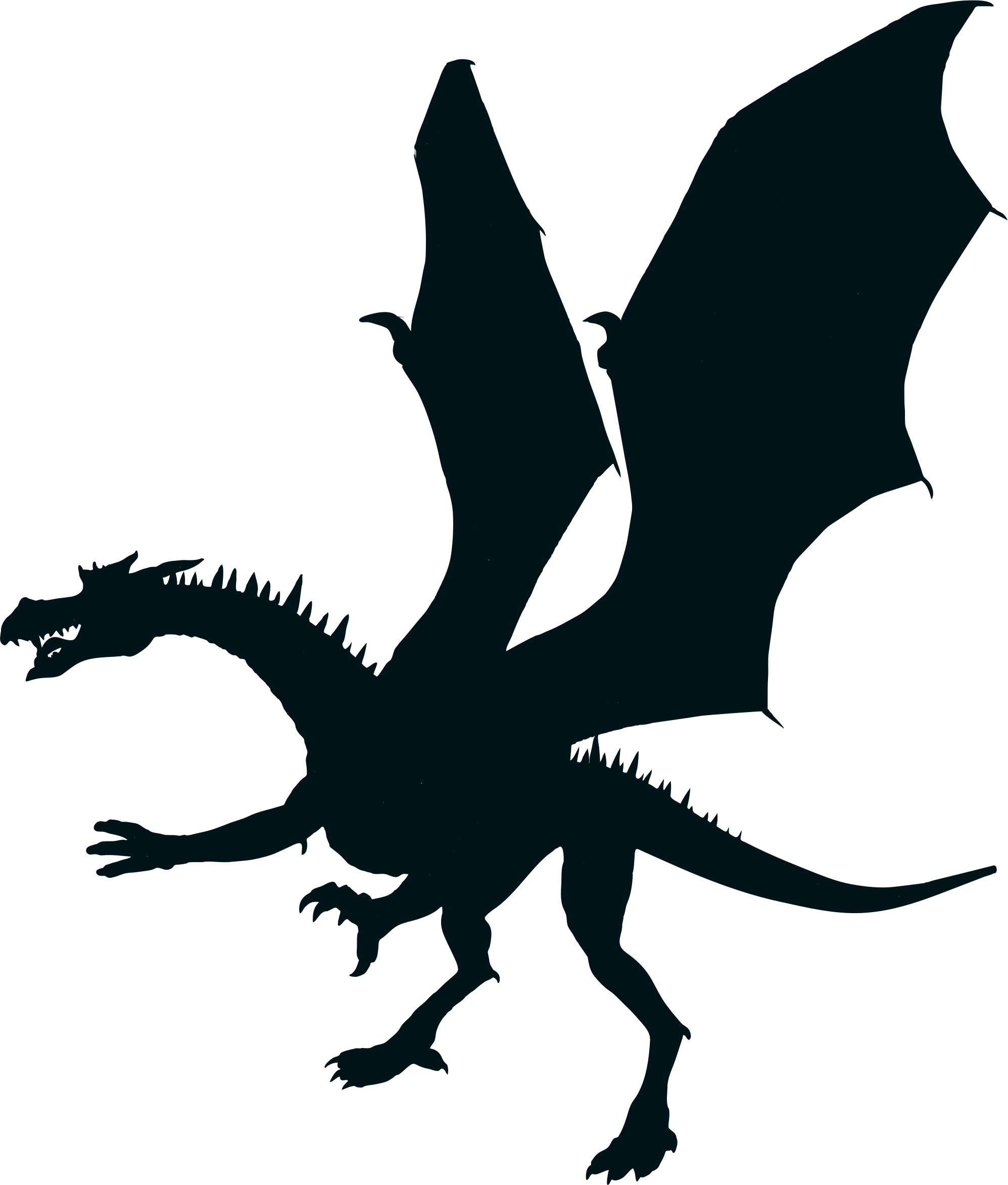 This Free Icons Png Design Of Green Dragon Silhouette (1995x2345), Png Download