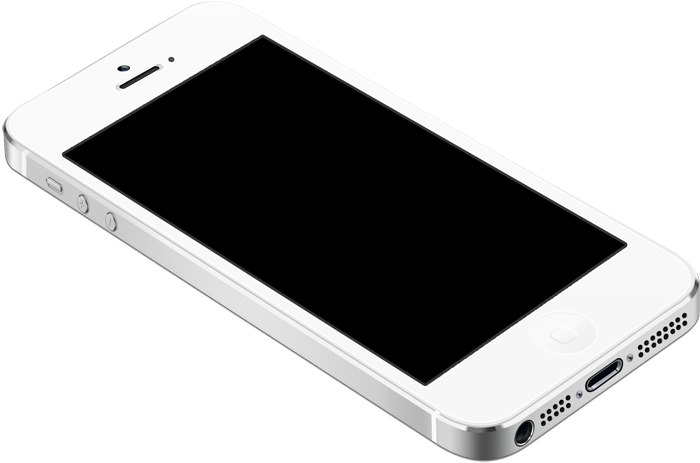 Png Iphone Mockup Black - Mobile Phone On Angle (740x740), Png Download