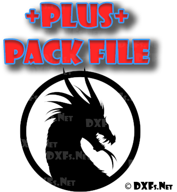 Dxf343-p Dragon Silhouette Circle Design For Cnc Cutting - Computer Numerical Control (400x400), Png Download