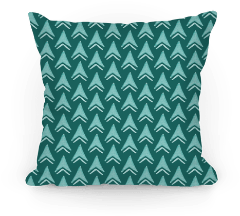 Teal Arrow Pattern Pillow - Cushion (484x484), Png Download