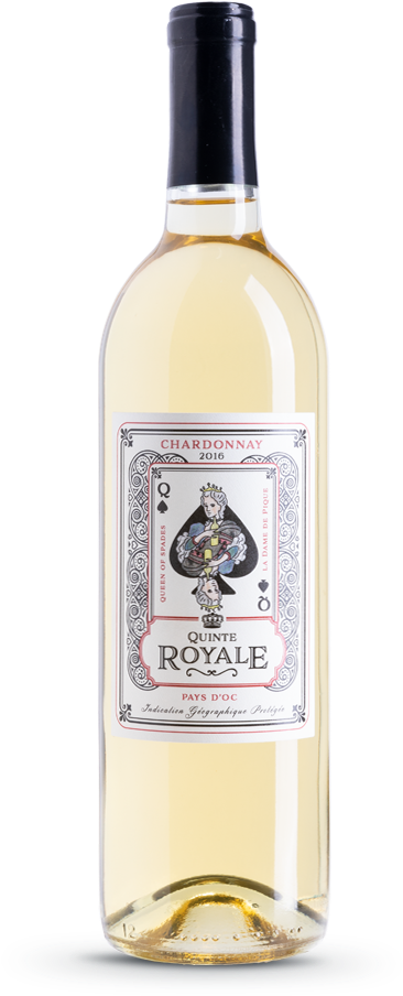 Queen Of Spades Chardonnay - Glass Bottle (500x1186), Png Download