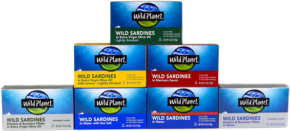 Sardine Sampler - Wild Planet Canned Sardine (600x282), Png Download