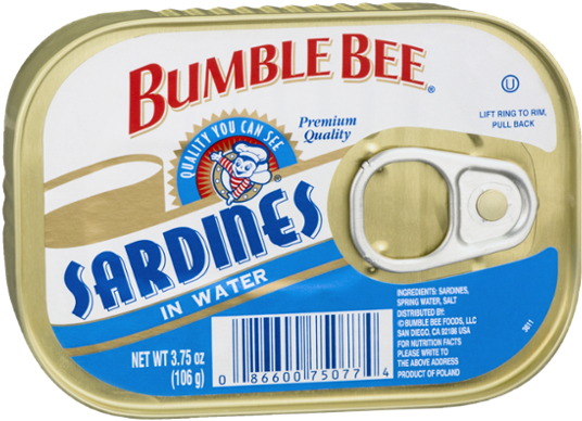 Bumble Bee Sardines In Mustard - 3.75 Oz Box (600x600), Png Download