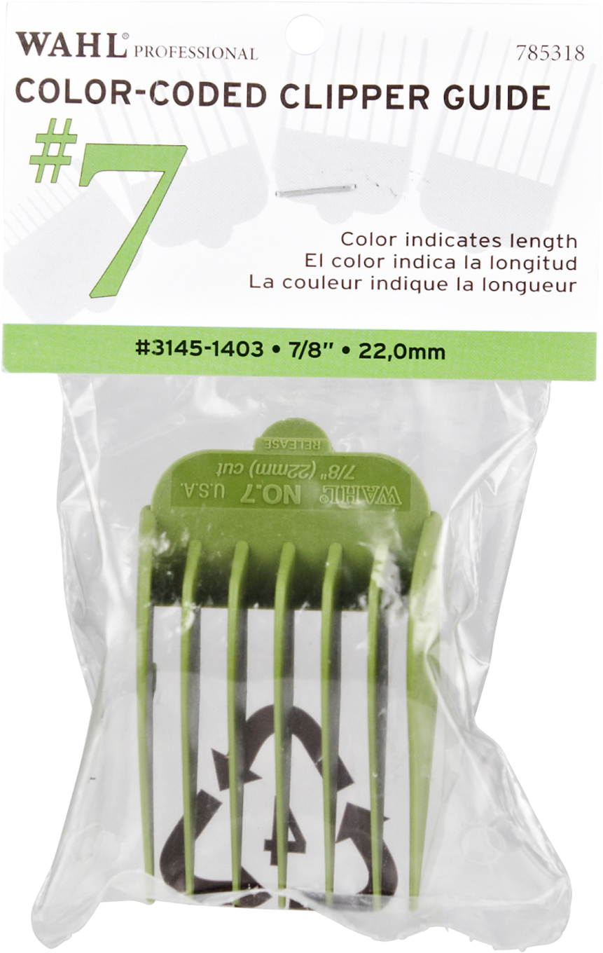Wahl Color Clipper Guide - Wahl Color Coded Comb Attachment Green #7 7/8 Inch (1500x1500), Png Download