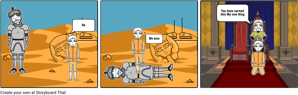 David And Goliath P2 - Cartoon (1164x385), Png Download