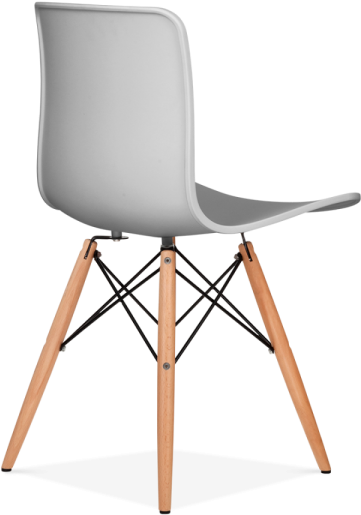 Eames Inspired Silla Berlín Con Patas Eiffel De Madera - La Valley - Eames Style Dsw Molded Plastic Shell Dining (600x600), Png Download
