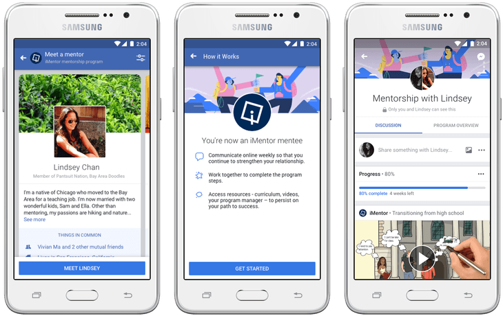 The Mentee And Mentor Are Matched By A Nonprofit Partner - Facebook Crisis Response Button (768x509), Png Download