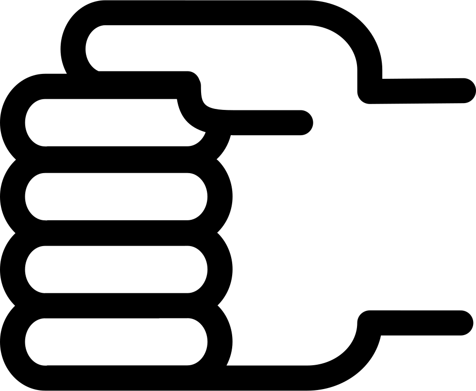 Closed Fist Hand Gesture - Save Money Icon Png (980x804), Png Download