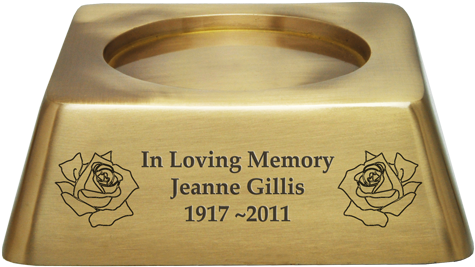 Wholesale Square Urn Base Matte Brass Engravable - Matte Brass (500x500), Png Download