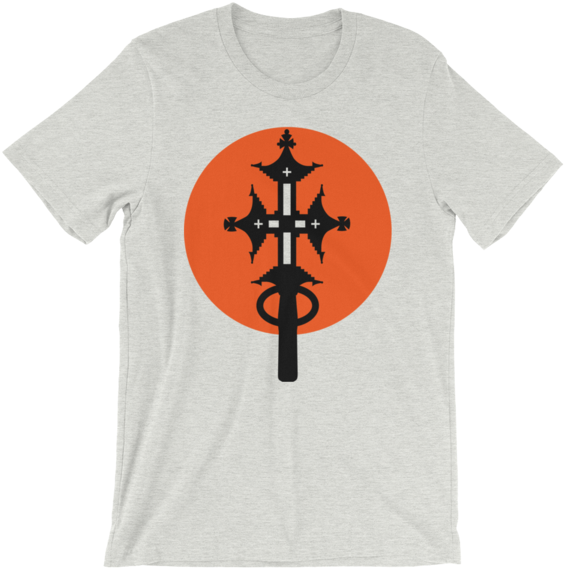 Black Cross Red Orange Circle Unisex T-shirt Ethiopian - Funny T-shirts,bar Stool,bar,shots,beer,women's T Shirts,t-shirts,funny (600x600), Png Download