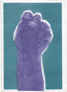 Closed Fist Open Hand - Drawing (600x744), Png Download