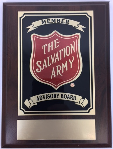 Advisory Board Plaque Made Of Wood Metal Plate Nameplate - Salvation Army (513x513), Png Download