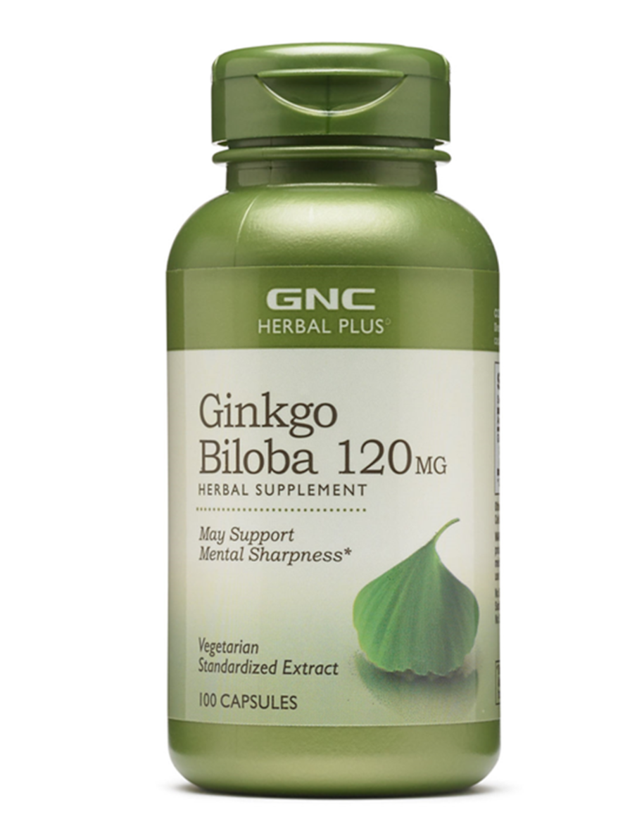 Herbal Plus® Ginkgo Biloba 100 Capsules - Ginkgo Biloba 120mg Herbal Supplement (1199x1200), Png Download