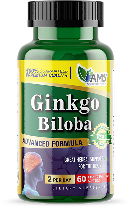 60 Softgels - $29 - - Ams Ginkgo Biloba (600x943), Png Download