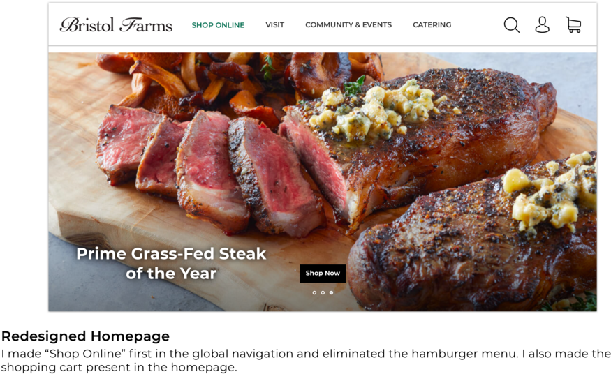 Redesigned Homepage - Flat Iron Steak (1000x594), Png Download