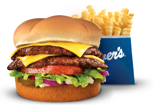 3906257 - > - Culver's Bacon Deluxe Triple (523x374), Png Download