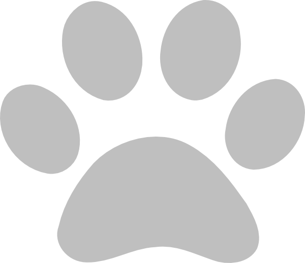How To Set Use Grey Pawprint Svg Vector - Paw Print Vector Grey (600x518), Png Download