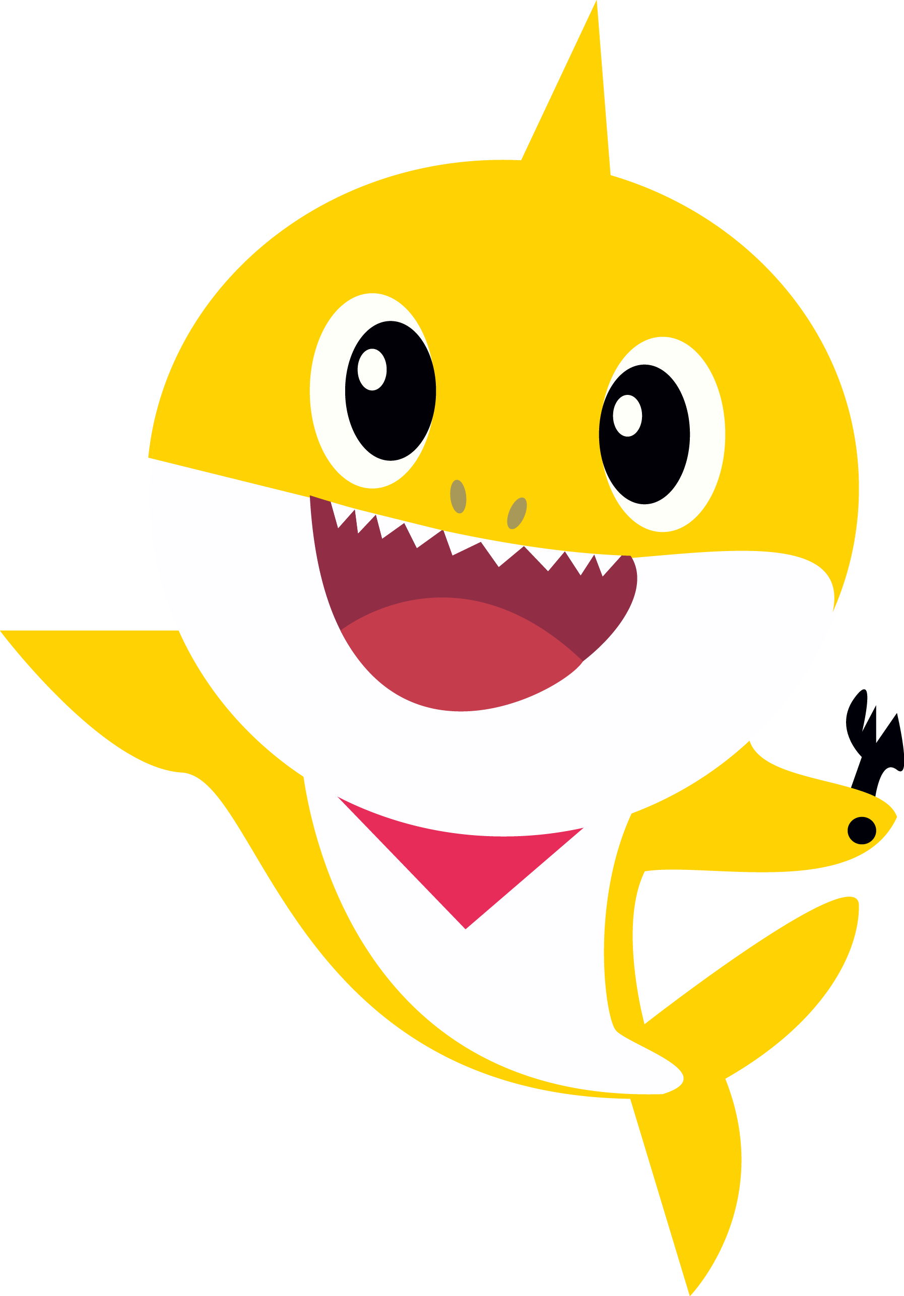 Baby Shark Decoración - Baby Shark Yellow (1794x2573), Png Download