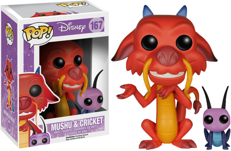 Mushu & Cricket Pop Vinyl Figure - Funko Pop Mushu And Cricket (768x503), Png Download