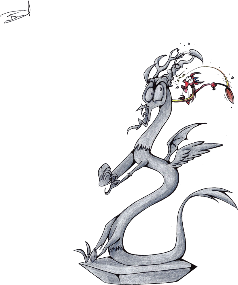 Quynzel, Crossover, Discord, Mulan, Mushu, Oops, Safe, - Deviantart (1103x1024), Png Download