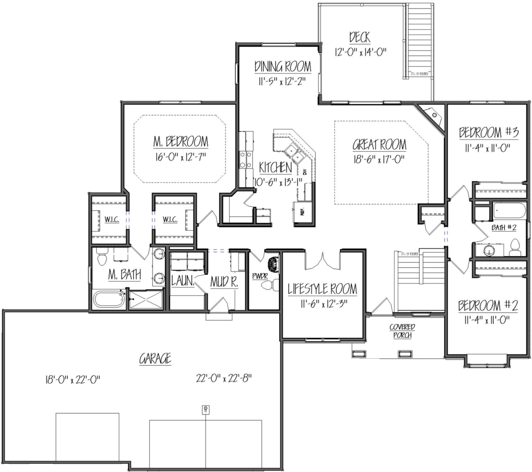 Start Building Your Custom Home With David & Goliath - Floor Plan (1200x1055), Png Download