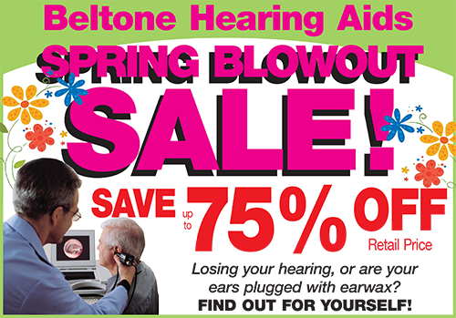 Spring Blowout Sale - Hearing Aid Sale (500x349), Png Download