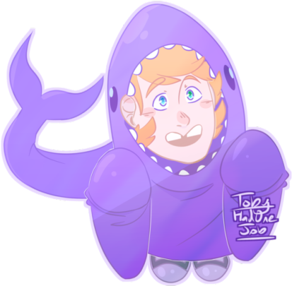 Aka Baby Shark Matt - Cartoon (500x500), Png Download