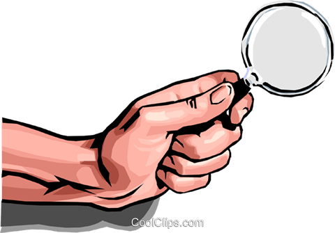 Mano Con Lupa Libres De Derechos Ilustraciones De Vectores - Lupe Hand Clipart (480x335), Png Download