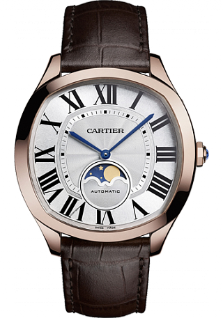 Cartier Drive De Cartier Moon Phases 41 Mm Wgnm0008 - Cartier Drive Moon Phases Silver Dial Mens Watch Ref (320x457), Png Download