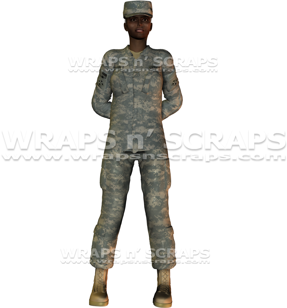 Aa Female - Soldier (1000x1021), Png Download