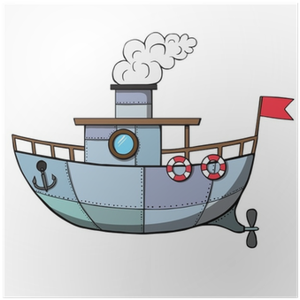 Schip Cartoon (400x400), Png Download
