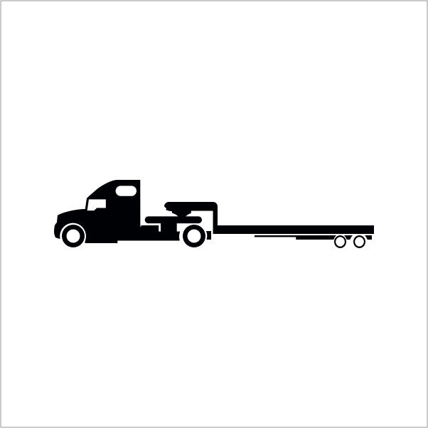 Flatbed - Lowboy (602x602), Png Download
