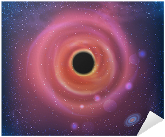 100% Vector Beautiful Glowing Galaxy Black Hole Poster - Black Hole (400x400), Png Download