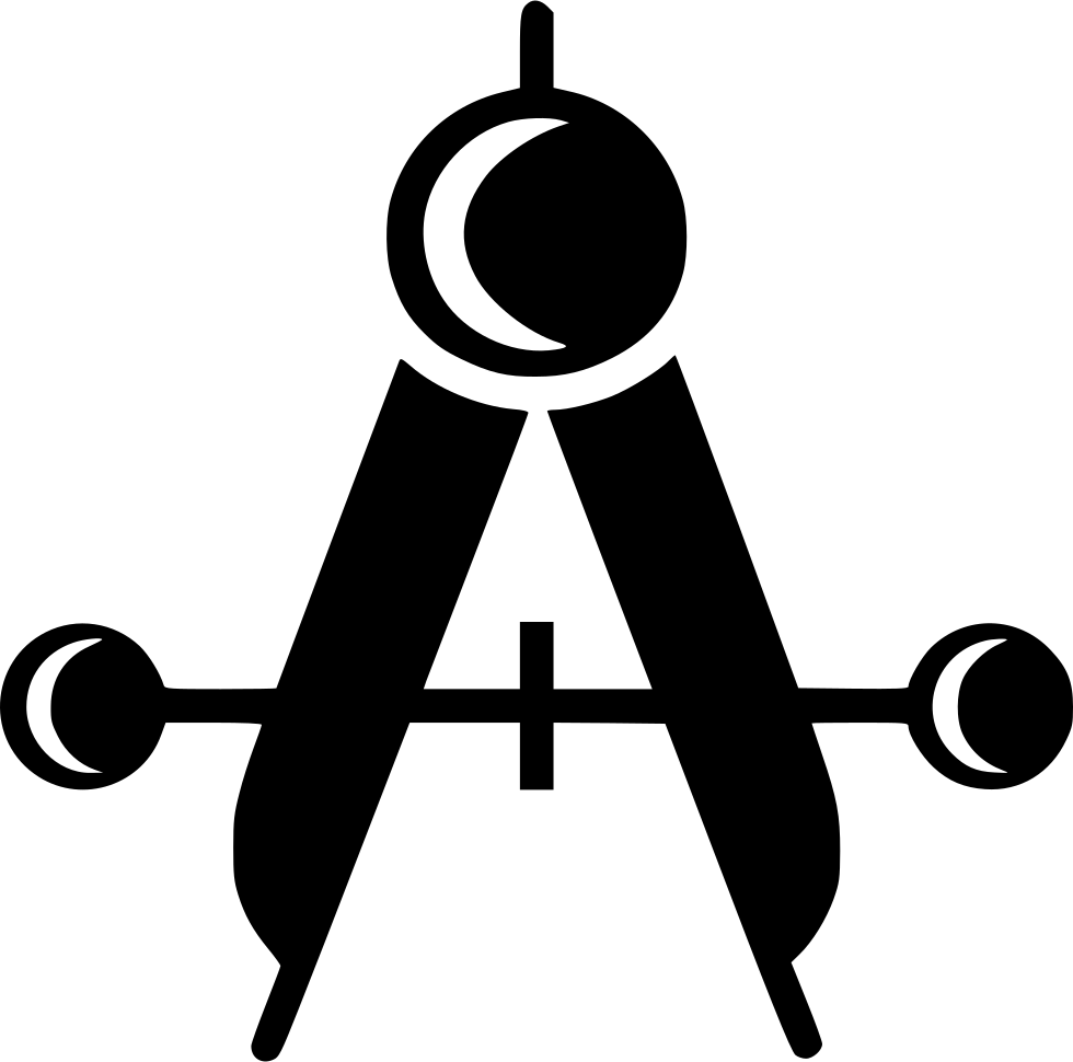 Compass Measure Drawing Geometry Equipment - Mechanical Drafting Icon (980x970), Png Download